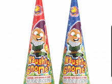 Load image into Gallery viewer, Naughty Gnome Cone Fountain 10" ,Curbside Fireworks
