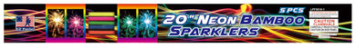 Neon Bamboo Sparklers 20