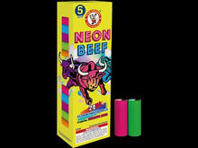 Load image into Gallery viewer, Neon Beef 5&quot; Canister - Curbside Fireworks
