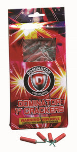 Dominator 1"  Firecracker 100 pack,Buy 1 Get 3 Free,Curbside Fireworks