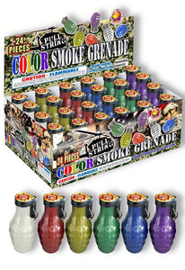 Pull String Color Smoke Grenade - Curbside Fireworks