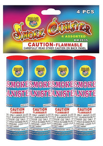Four Color Smoke Canister - Curbside Fireworks